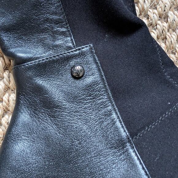 STUART WEITZMAN Mixitup Mezza Mezza Black Leather Knee Stretch Classic Boots 4 - Picture 3 of 10